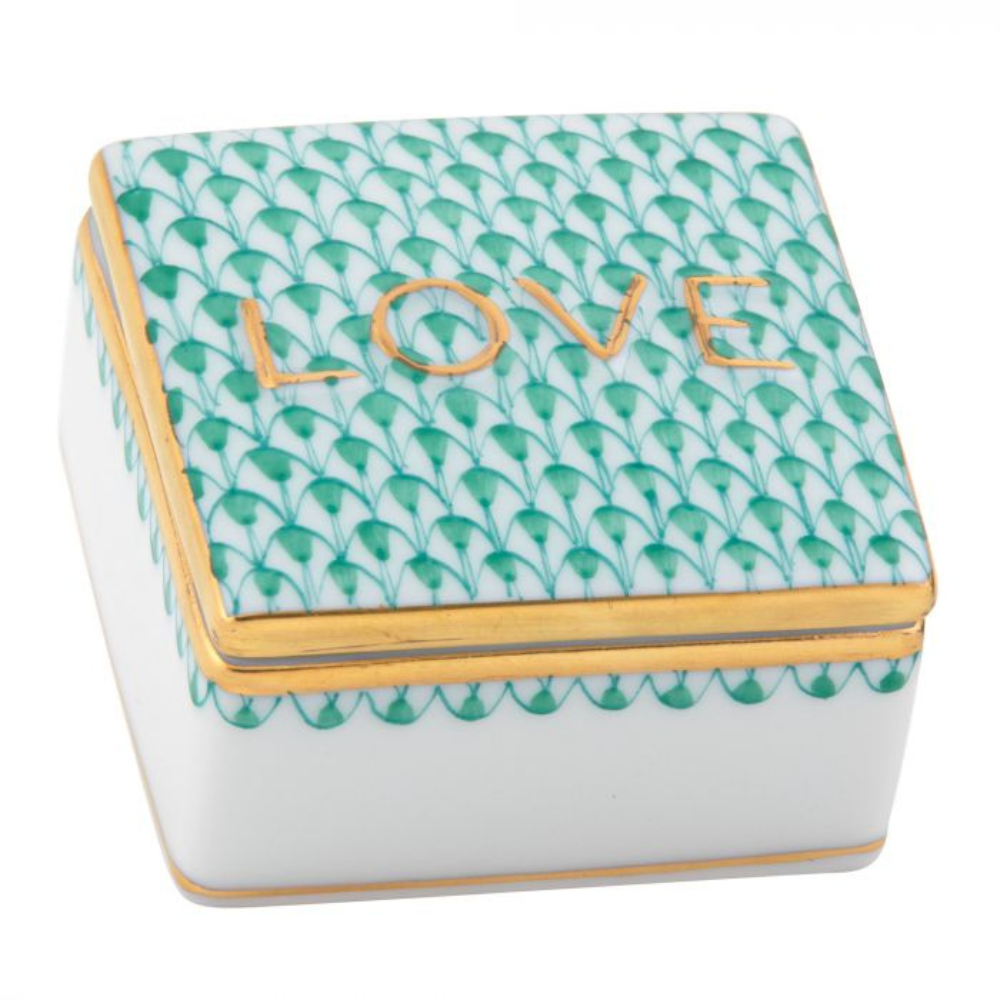 HEREND Love Box GREEN