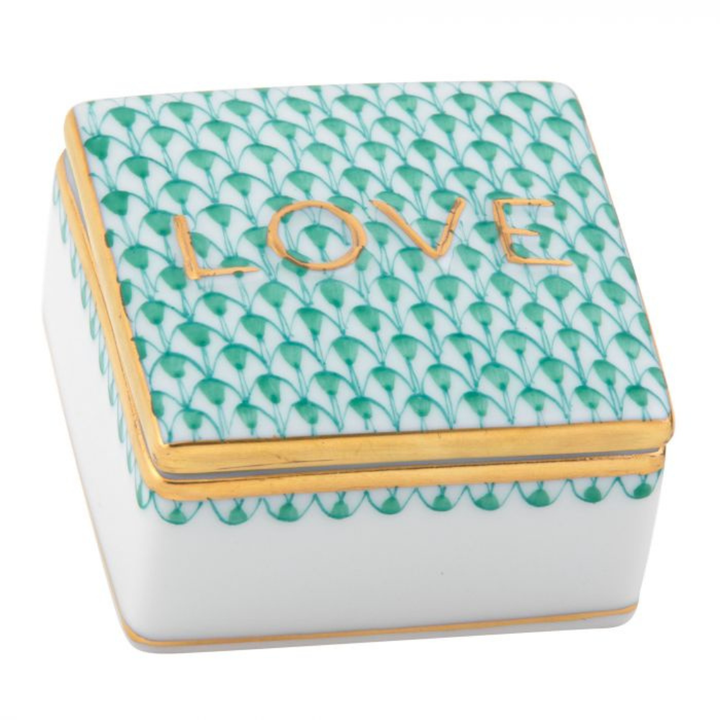 HEREND Love Box GREEN