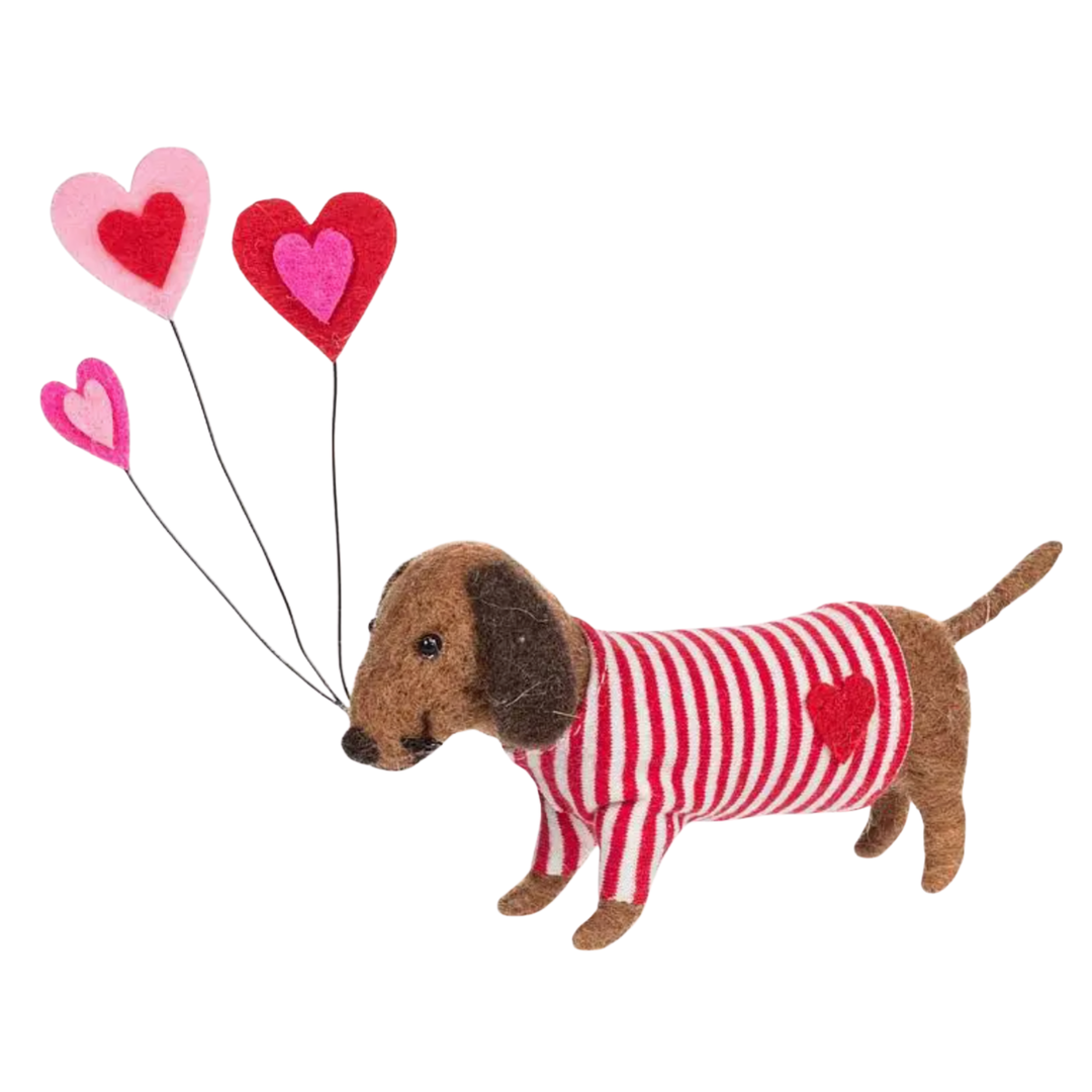 ABBOTT Dachshund With Hearts For Valentines Day