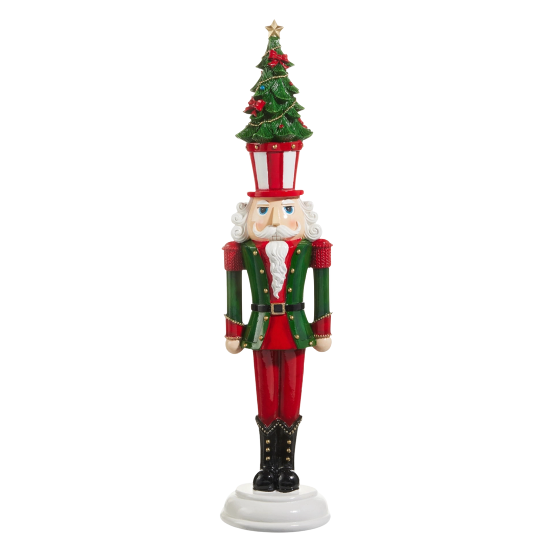 RAZ IMPORTS Nutcracker With Tree Hat Default Title