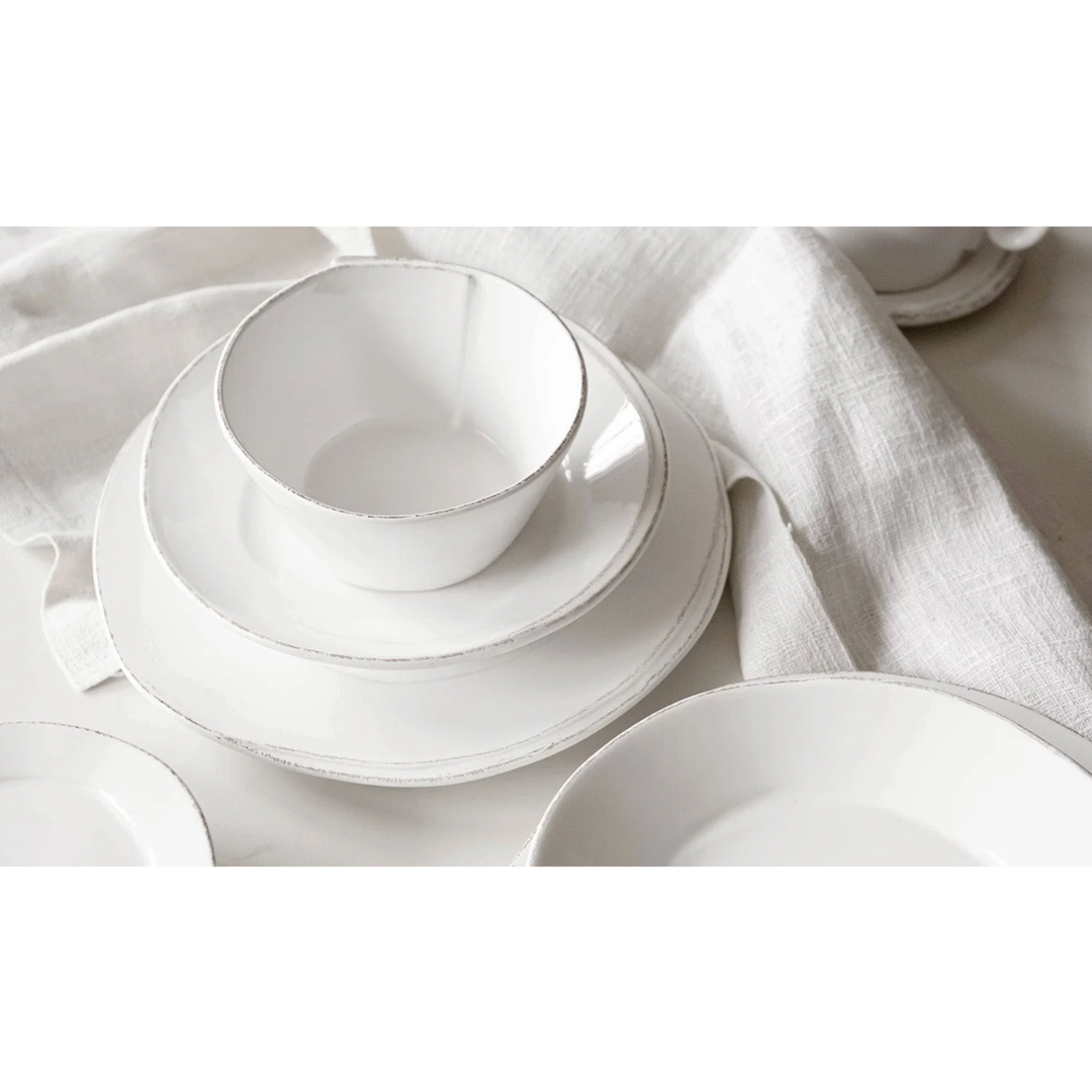 VIETRI Lastra White Small Oval Bowl
