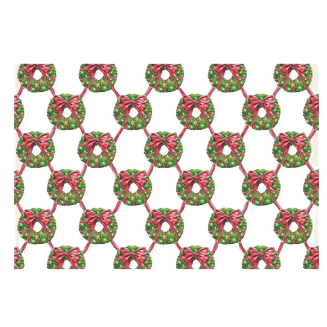 HESTER & COOK Holiday Wreath Lattice Placemat