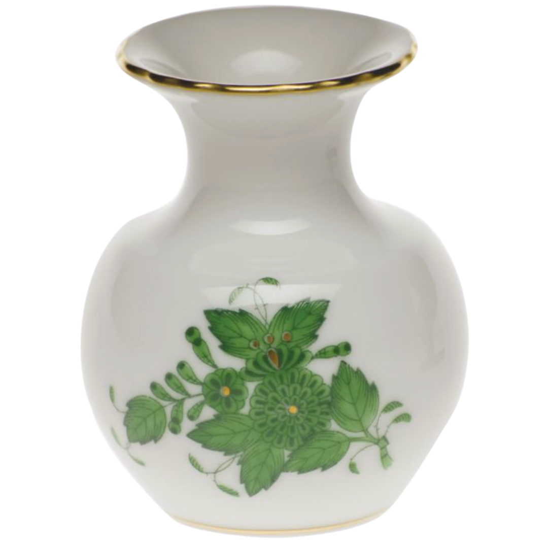 HEREND Chinese Bouquet Green Bud Vase Default Title
