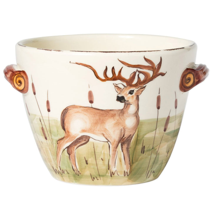 VIETRI Wildlife Deer Handle Deep Serving Bowl Default Title