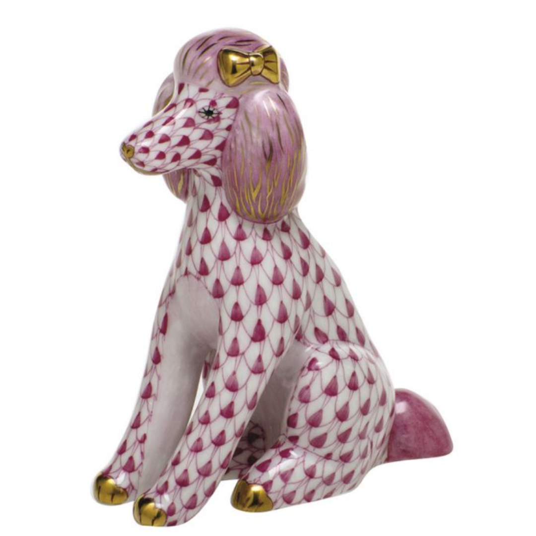 HEREND Poodle RASPBERRY