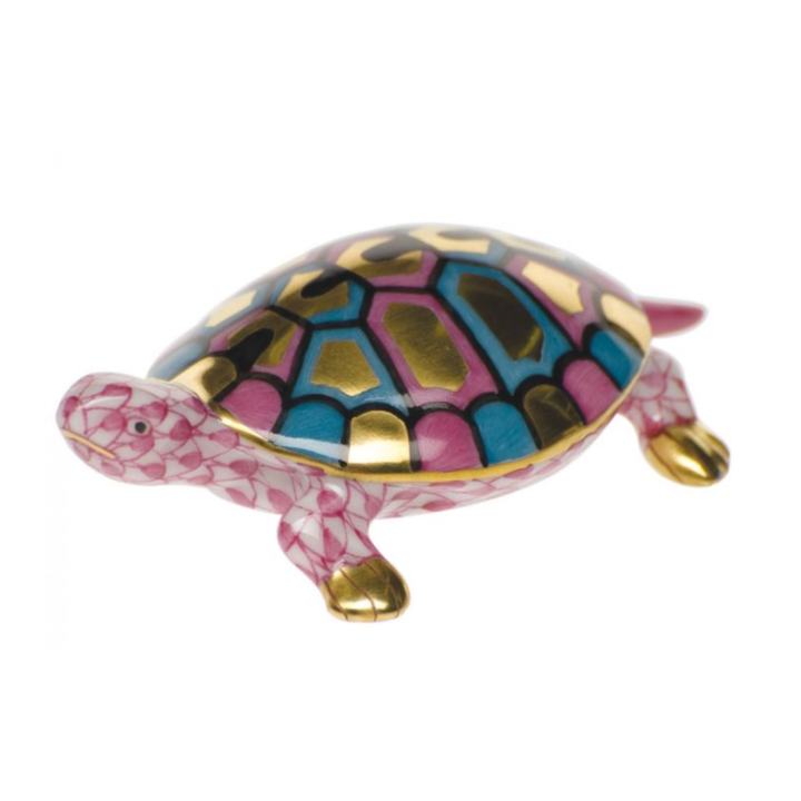 HEREND BABY TURTLE RASPBERRY