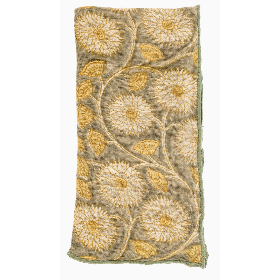 INDABA Marigold Block Print Napkin Default Title