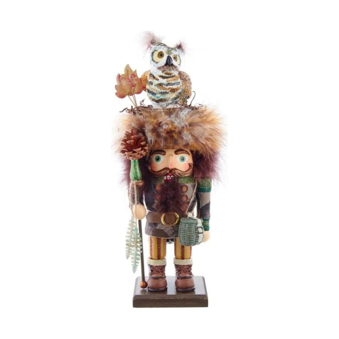 KURT ADLER Hollywood Owl Hat Woodsman Nutcracker