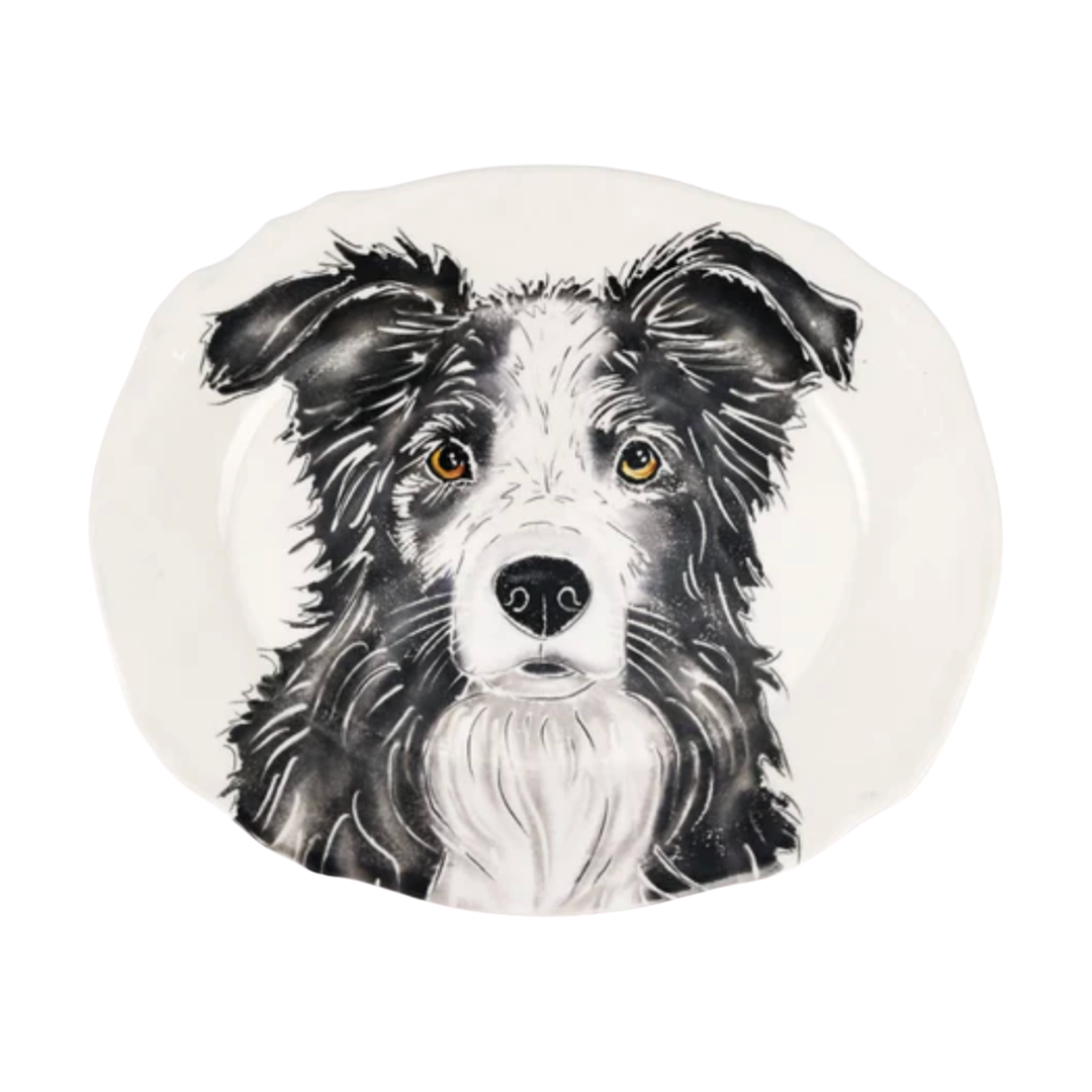 VIETRI Fattoria Sheep Dog Medium Oval Platter