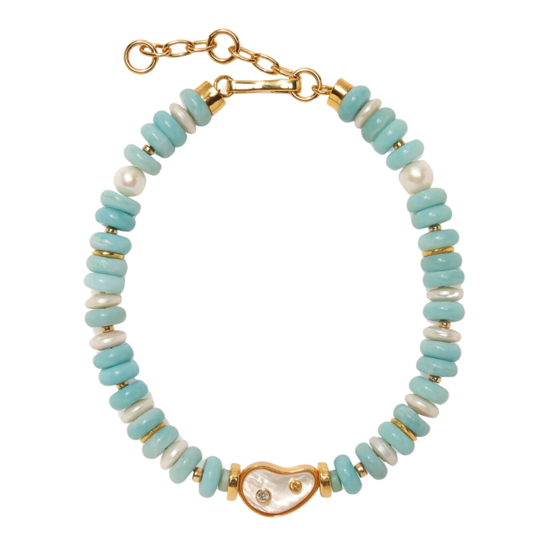 LIZZIE FORTUNATO Goddess Collar Pearl Legoon