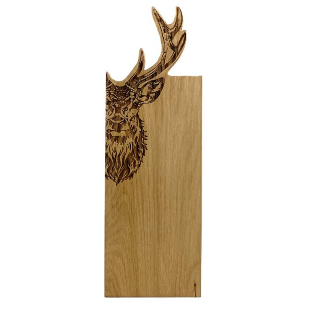 SELBRAE HOUSE Framed Medium Oak Stag Serving Board