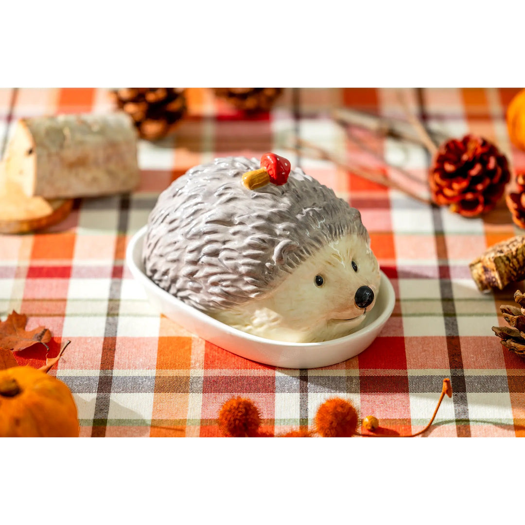 GRACE TEAWARE Hedgehog with Mushroom Butter Dish