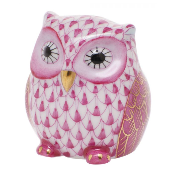 HEREND Owlet RASPBERRY
