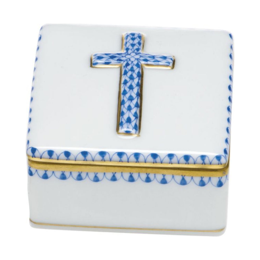 HEREND Prayer Box BLUE