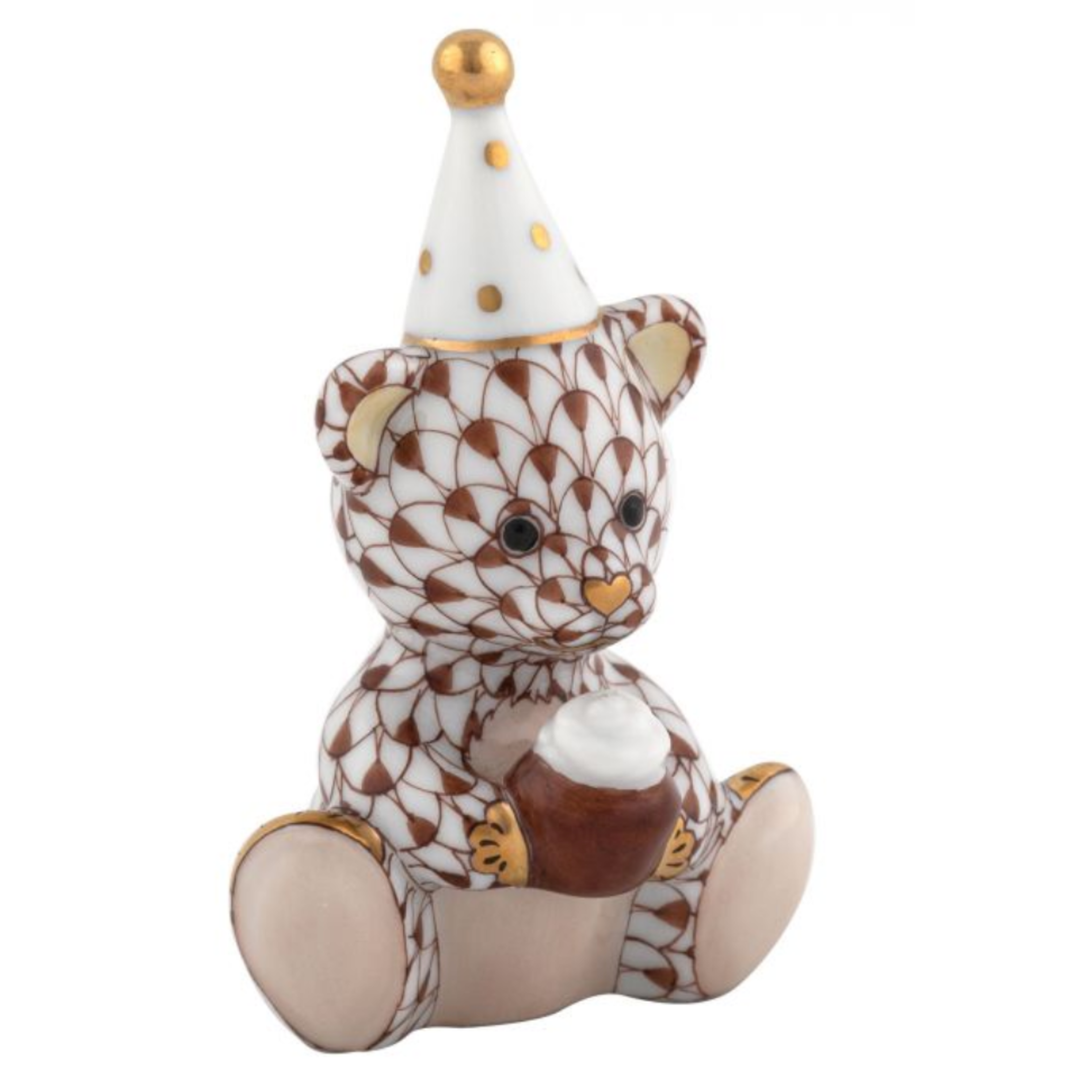 HEREND Birthday Bear CHOCOLATE