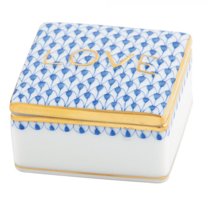 HEREND Love Box SAPPHIRE