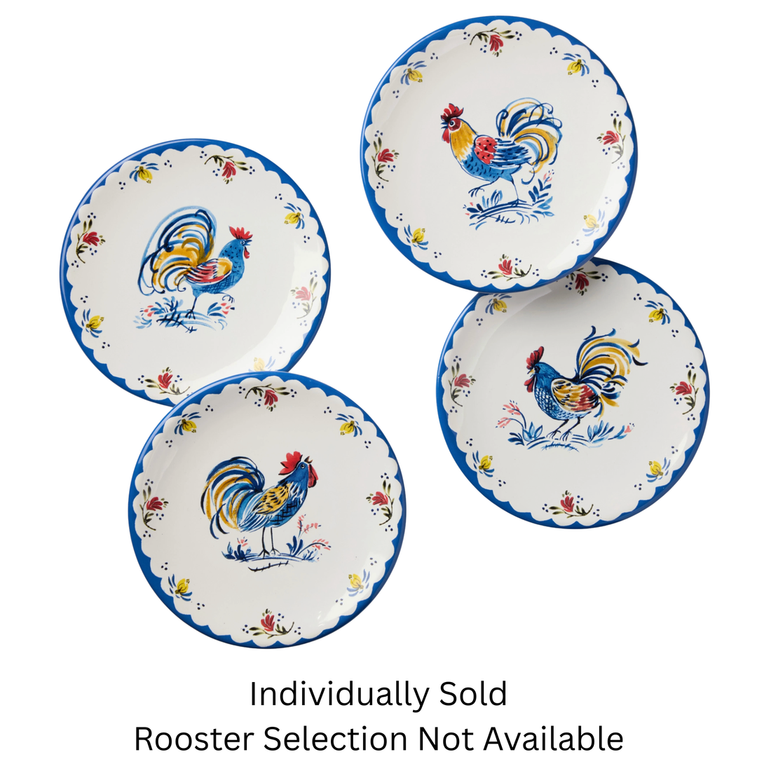 CERTIFIED INTERNATIONAL Individually Sold French Rooster Canape Plate Default Title