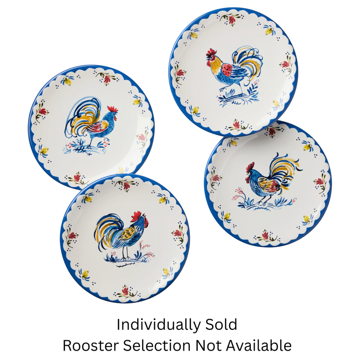 CERTIFIED INTERNATIONAL Individually Sold French Rooster Canape Plate Default Title