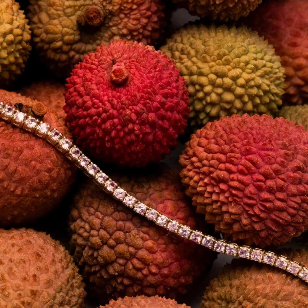KELLY FLETCHER Tennis Bracelet In Yellow Gold Wis Pink Sapphire