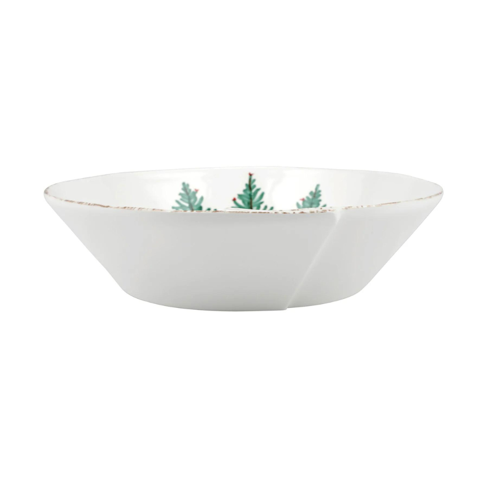 VIETRI Lastra Holiday Melamine Large Shallow Serving Bowl