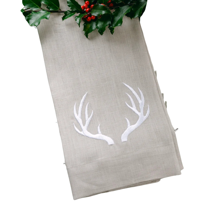 ARTE ITALICA Antlers Linen Hand Towel