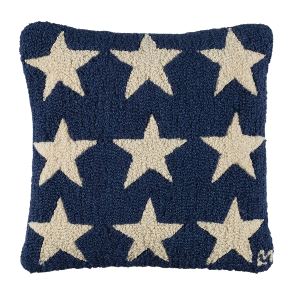 CHANDLER 4 CORNERS Blue Stars Hand Hook Pillow Default Title