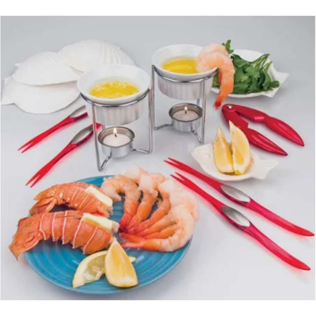 FOX RUN Nantucket Seafood Butter Warmers Set of 2