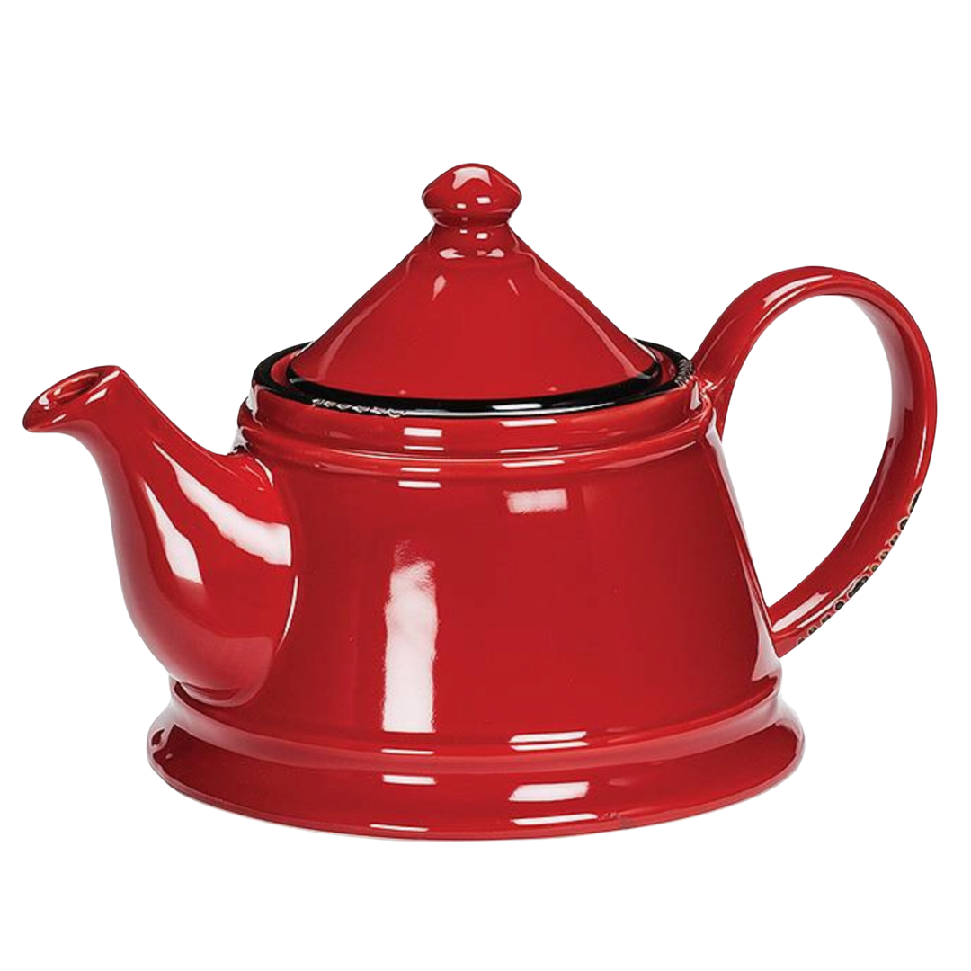 ABBOTT Red Enamel Look Tea Pot