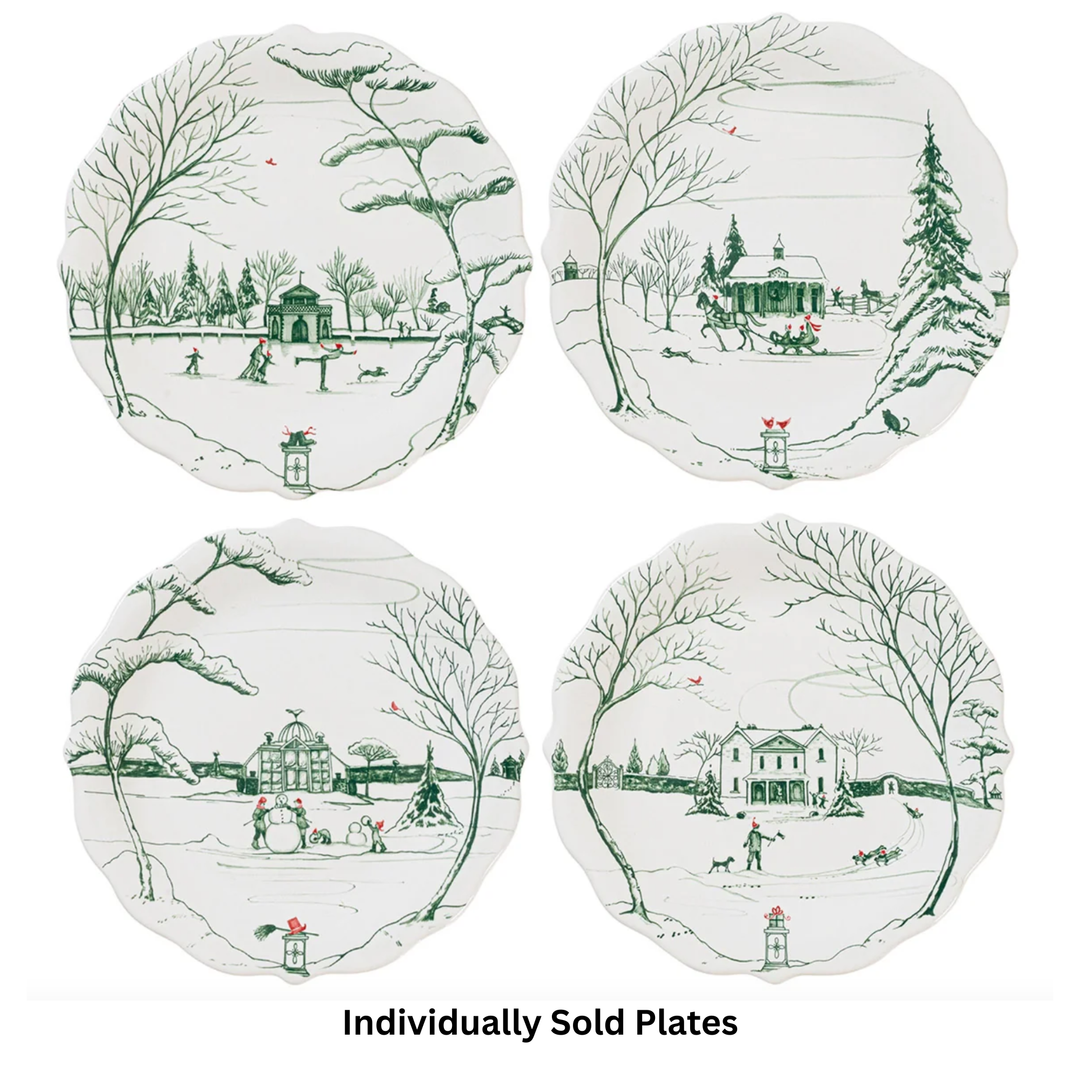 JULISKA Individually Sold Country Estate Winter Frolic Evergreen Party Plate