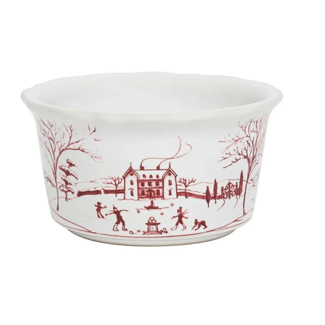 Country Estate Winter Frolic Ruby Ramekin