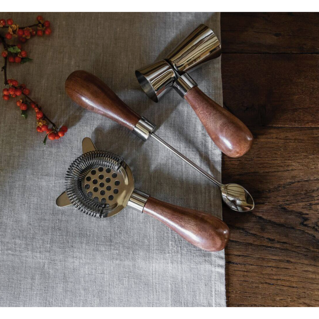 SIMON PEARCE Wood Handled Barware