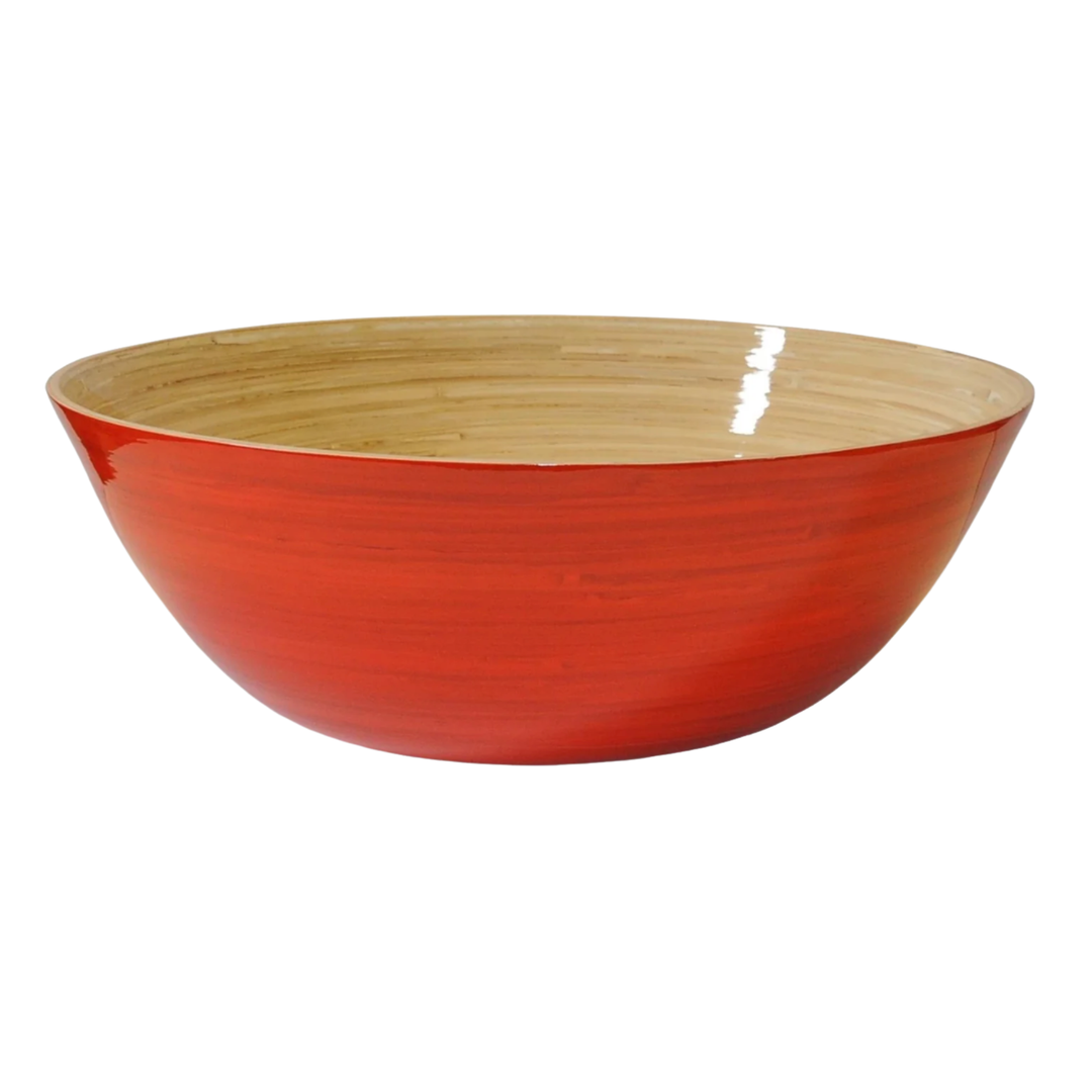ALBERT L. Orange Bamboo Party Bowl Default Title