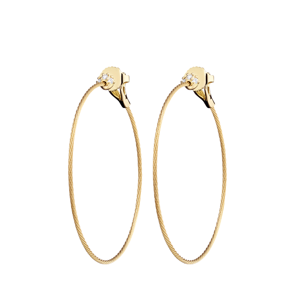 PAUL MORELLI Unity Thin Wire Yellow Gold Hoop Earrings