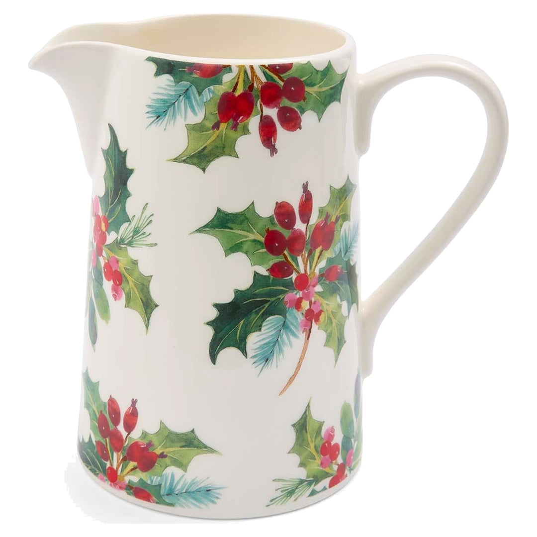 PORTMEIRION Botanic Garden Christmas Holly Bella Jug 3 Pint