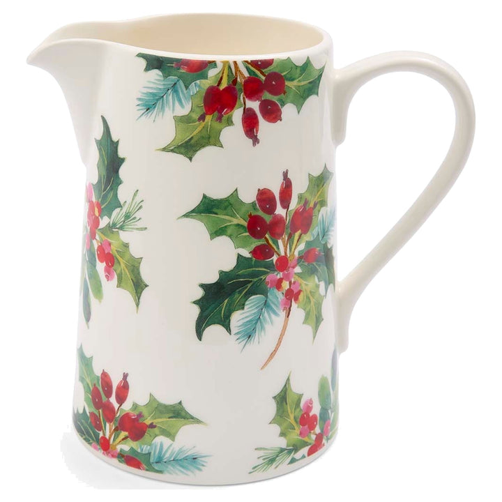 PORTMEIRION Botanic Garden Christmas Holly Bella Jug 3 Pint