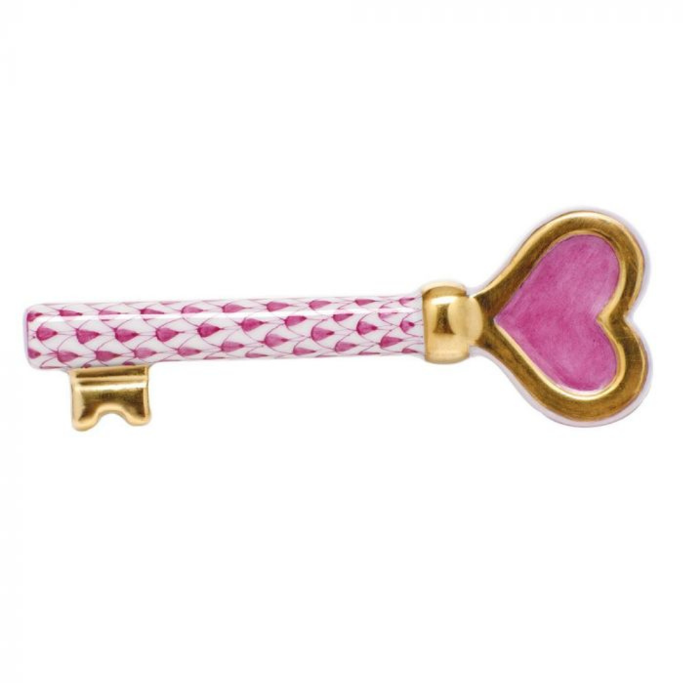 HEREND KEY TO MY HEART RASPBERRY,BLUE,BUTTERSCOTCH,GREEN,BLACK,RUST