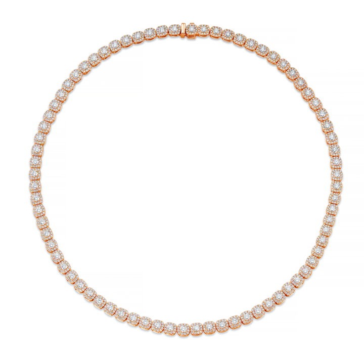 BELLE SHOPS DIAMONDS Belle Shops Diamonds Rose Gold Oval Cut Tennis Necklace Default Title