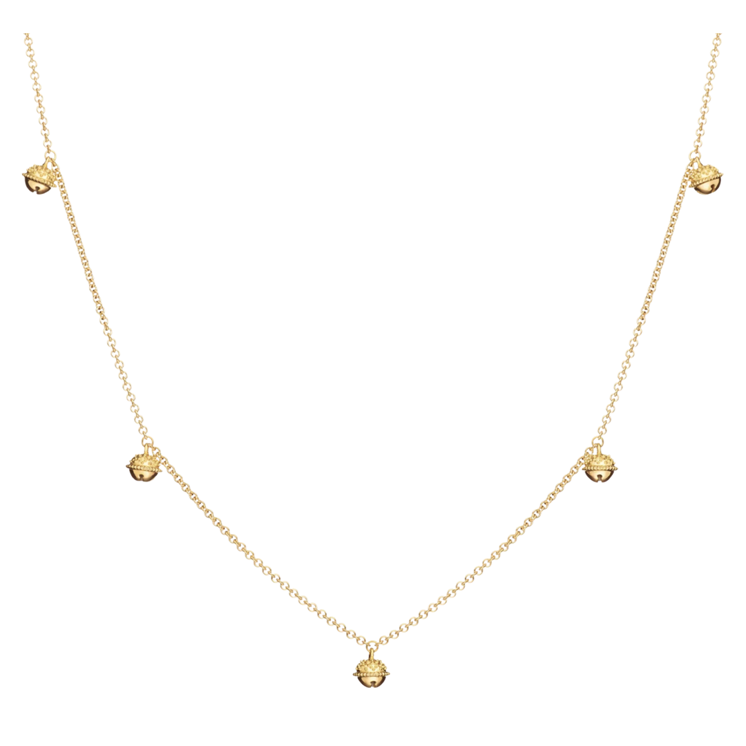18K Yellow Gold Meditation Bell Necklace (Jingle Version)