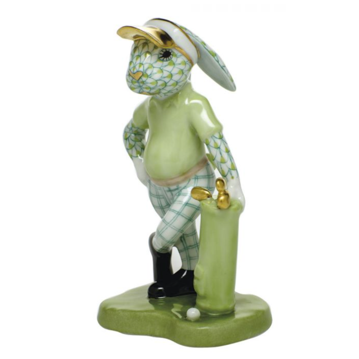 HEREND Golf Bunny KEYLIME