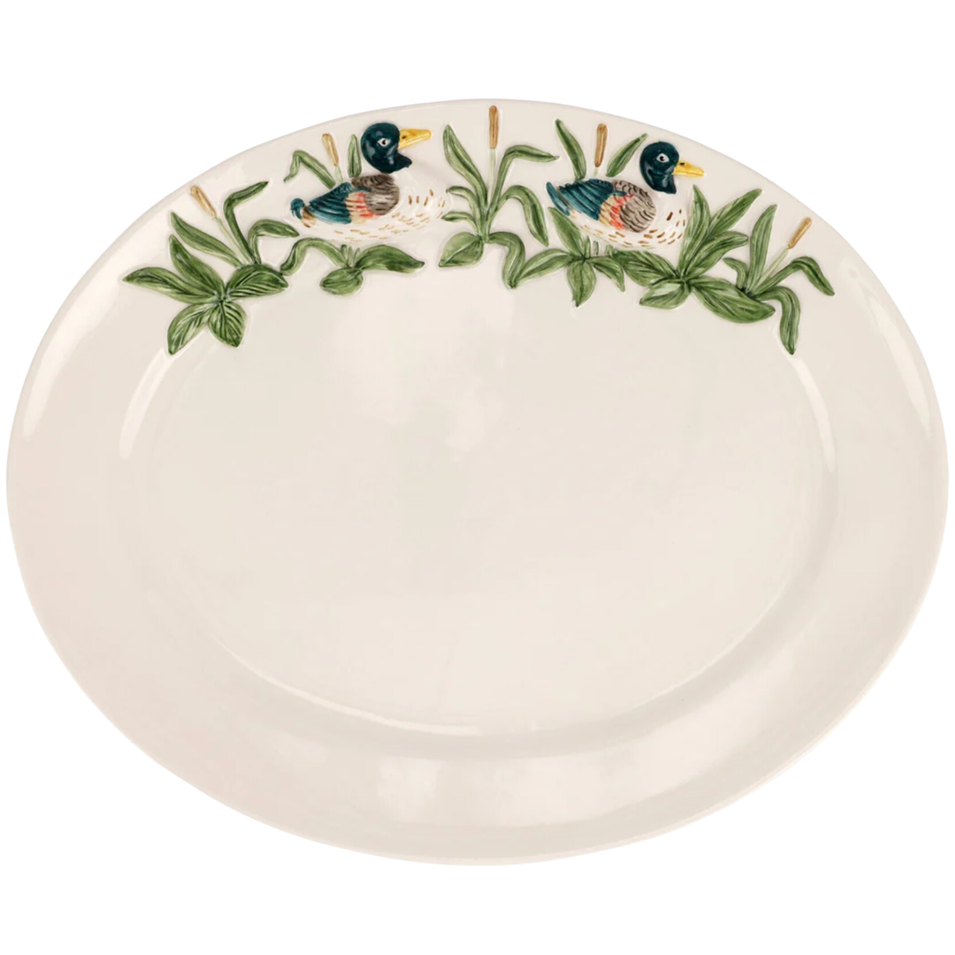 VIETRI Wildlife Mallard Large Oval Platter