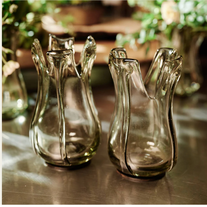 JAN BARBOGLIO Mini 4 Arm Vase On Iron Stand