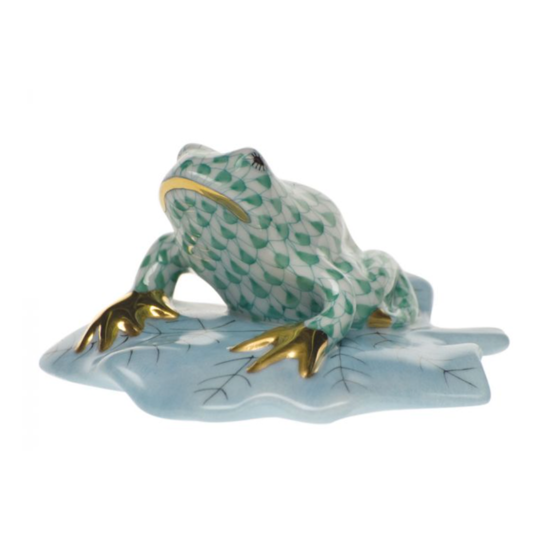HEREND Frog On Lily Pad