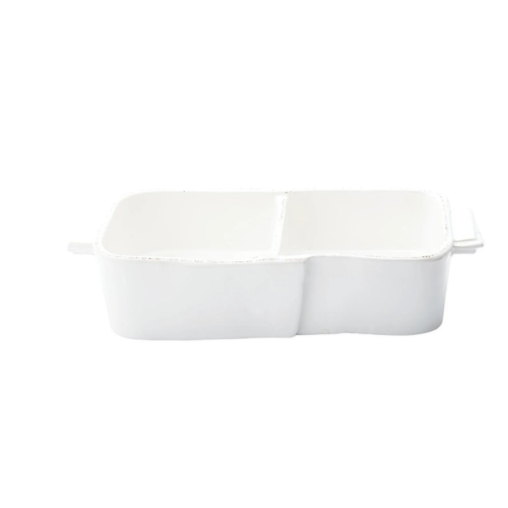 VIETRI Lastra White Two Part Server
