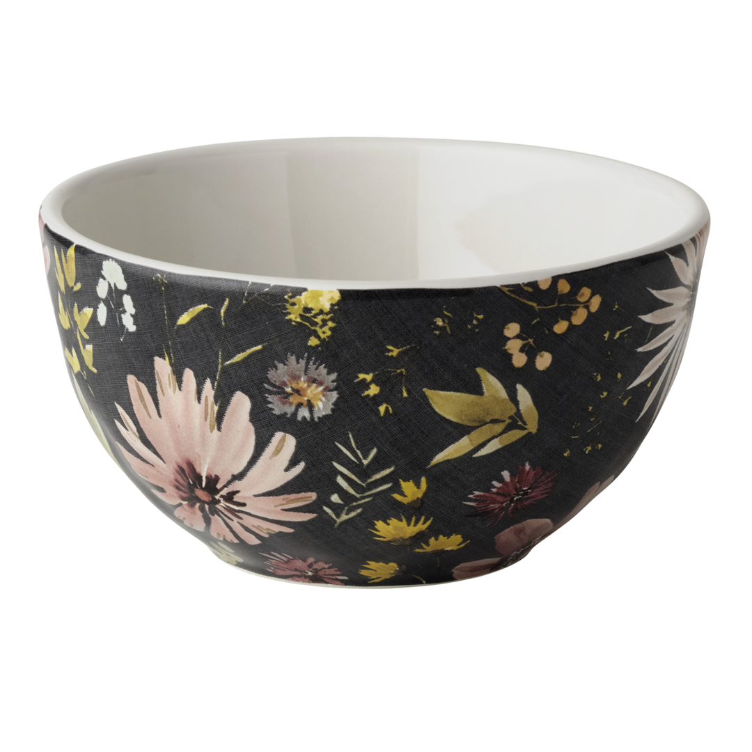 CERTIFIED INTERNATIONAL Wildflower Ice Cream Black Bowl Default Title