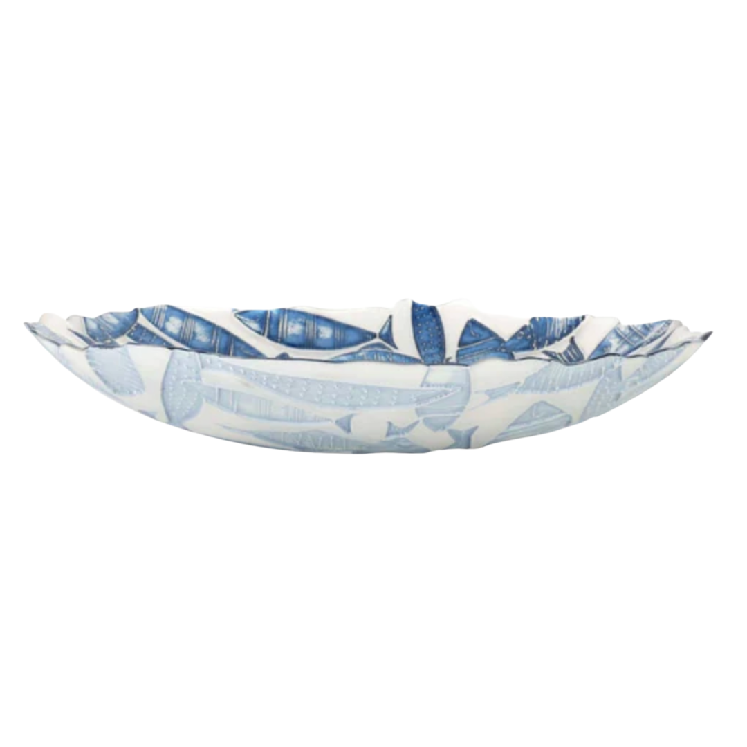 VIETRI VIETRI ISOLA GLASS SHALLOW BOWL Default Title