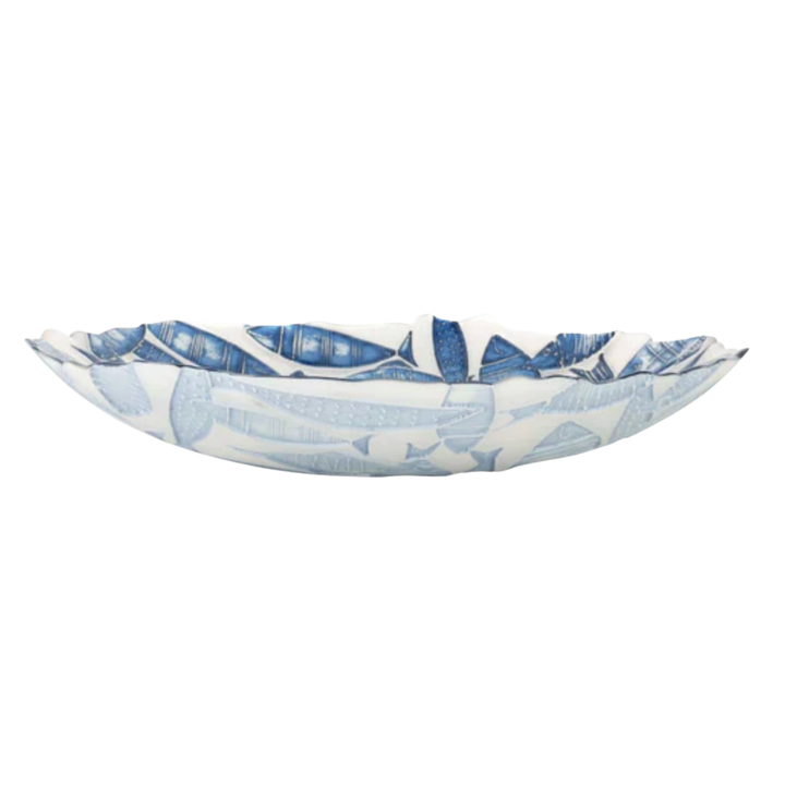 VIETRI VIETRI ISOLA GLASS SHALLOW BOWL Default Title