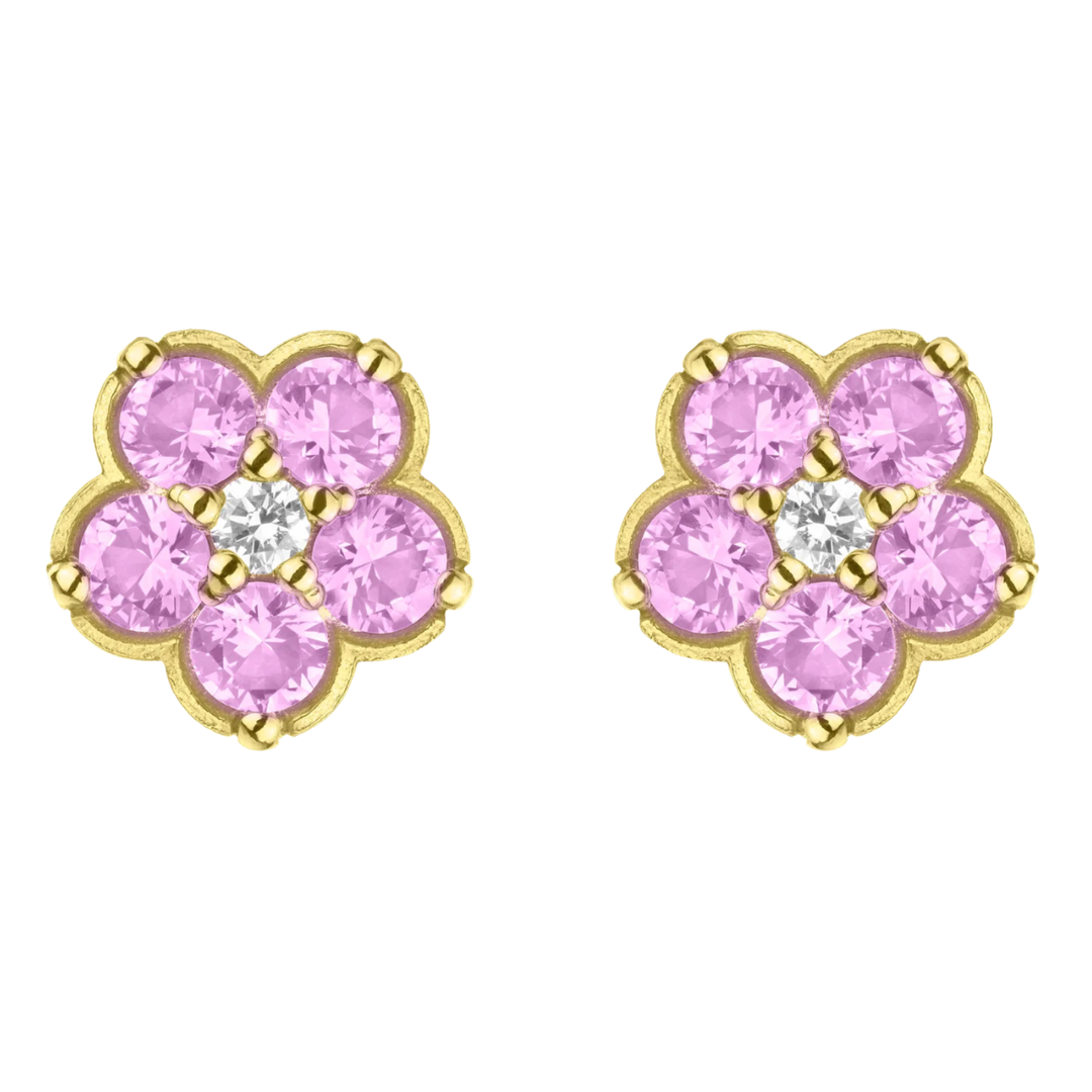 PAUL MORELLI Wild Child Pink 10MM Sapphire Stud Earrings Default Title