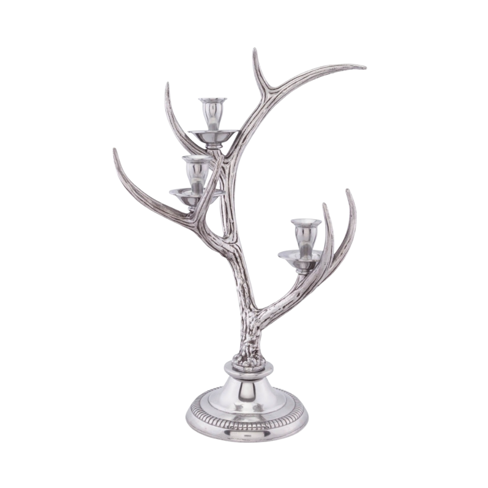 ARTHUR COURT Antler 3-Light Candlestick Default Title