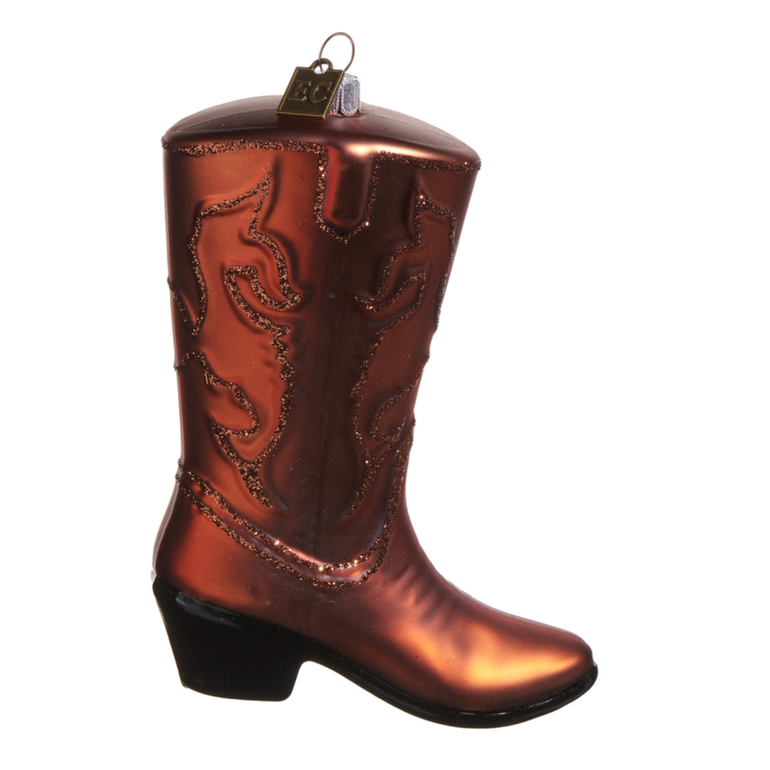 RAZ IMPORTS Brown Shiny Boots Ornament Default Title