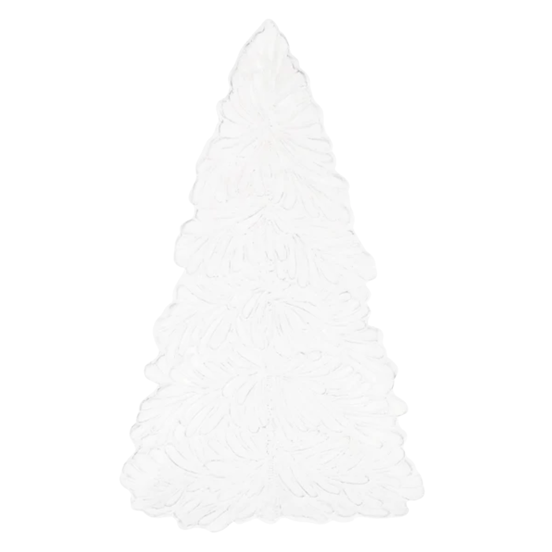 VIETRI Lastra Holiday White Figural Tree Small Platter Default Title